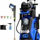 Pressure Washer Power Washers with Touch Screen, 5000PSIIMAX, High Pressure Cleaning Machine with 4 Quick Connect Nozzles and Foam Cannon for Cars Driveways Patios Fences, Blue