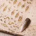 4 x 5D Embossed Snake Nail Art Stickers Gold Snake Nail Stickers Self-Adhesive Summer Nail Decals Moon Star Nail Art for Acrylic Nails Press on Snake Nail Supplies for Women Girls Manicure DIY