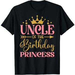 Uncle of The Birthday for Girl - 1st Birthday Princess Girl T-Shirt S