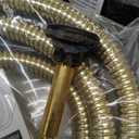 Gold Shower System, 10'' Square Rainfall Shower Head with Handheld Combo Spray, Bathroom Brushed Gold Shower Faucet Set with Valve, 59'' Shower Hose, Shower Trim Kit and Diverter, Wall Mounted