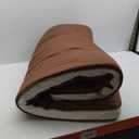 Japanese Floor Tatami Mattress, 4" Japanese Futon Mattress, Foldable & Portable Shiki Futon (shikibuton), Roll Up Thicken Sleeping Mattress Tatami Mat Sleeping Pad for Camping (Brown, 36" x 74")