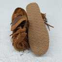 MOYOWEI Women's Vintage Cowboy Fringed Ankle Boots,Lightweight Comfy Suede High Top Round Toe Hippie Moccasin Short Booties 42, Brown