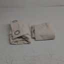 NICETOWN Semi Sheer Boho Linen Curtains for Living Room, Grommet Privacy Added Thick Textured Burlap with Light Filter Sheer Curtains & Drapes for Bedroom, Natural, W55 x L120, 2 Panels