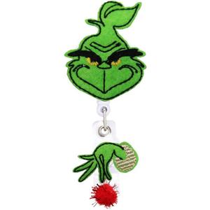 Christmas Nurse Badge Reel, Holiday Retractable ID Badge Holder, Name Badge Holder, Valentines Day Gifts