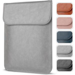 Allinside 13 inch Laptop Sleeve Case for MacBook Neo A18 Pro/MacBook Air 13 2018-2026/MacBook Pro 13 2016-2022, Waterproof PU Leather Laptop Sleeve Bag Protective Vertical Case Cover, Gray