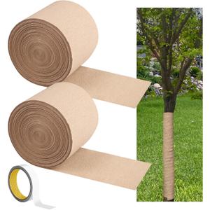 200Ft x 4'' Tree Wrap for Damaged Bark, Weather Resistant Tree Trunk Protectors Wraps with Double-Sided Tape, Breathable Tree Bark Repair Wrap Bandage to Keep Warm