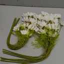 15 Bundles Artificial Flowers White Artificial Daisy Flowers UV Resistant Outdoor Fake Wildflowers with Stems Faux Greenery Shrubs Plants Arrangements for Wedding Decoration Home Garden Decoration