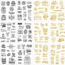 546 Pcs 24 Sheets Vintage Words Stickers for Journaling Nice Words Sentences Stickers Inspirational Scrapbook Stickers Waterproof Aesthetic Stickers for Journaling Water Bottles Laptop (Simple Style)