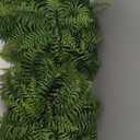 2 Set Fake Ferns with Hanging Baskets, Realistic Fake Hanging Plants, UV Resistant Artificial Ferns Outdoor Faux Plants for Front Porch Patio Garden Home Dcor, No Assembly Required