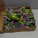 6ft Spring Flower Garland Faux Eucalyptus Greenery with Lavender Purple Daisy Wild Berry Artificial Vine for Easter Wedding Arch Decor Baby Shower Garland Mantle Table Centerpiece