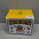 Hazel Quinn X Eduardo Recife Electric Kettle - 1200W Fast Water Boiling, 1.7L/57oz, All 304 Stainless Steel Interior, BPA-Free, Auto Shut-Off, Cordless Retro Teapot with Thermometer - Floral Patterned (Floral Painted Design)