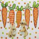 Easter Dish Drying Pad 18 x 24 Inch with Absorbent Reversible Microfiber Bunny Rabbit Carrot Polka Dots Drying Mats Dish Drainer Mat Fast Dry For Spring Kitchen Counter Dining Room Decoration