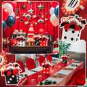 WinnerWhy 8 Sets Casino Party Decorations Poker Theme Table Centerpieces Party Toppers with Red Black Flowers Dice Box Poker Cutouts and Sticks for Casino Night Decor Birthday