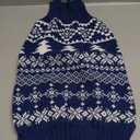 Warm Dog Sweater Knitted Turtleneck for Small Dogs Christmas Outfit Pet Winter Clothes  (Blue, XS) 