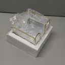 Sumnacon Cocktail-Sized Napkin Holder Square Glass Napkin Holder Table Gold Stylish Cocktail Napkin Holders for Kitchen Dining Table Counter,Decorative Napkin Basket for Picnic Wedding Party (5.7 x 5.7 Inch/Cocktail)