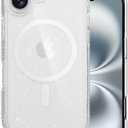 MAGEASY Case for iPhone 16 6.1" - Never Yellowing Crystal Clear Glitter Case with Sparkle, 16ft Drop Protection, Compatible with MagSafe | Bright M - Luminous Clear