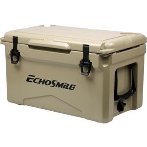 EchoSmile 25/30/35/40/60/75 Quart Rotomolded Cooler, Built to Stand up to The Rigors of The Journey (Khaki)