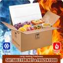 2 Pack Insulated Carton with Foam Shipper 19.3 x 13.4 x 10.2 inches, 16.5 x 10.6 x 7.9 inches Reusable Shipping Box with Foam Panels for Frozen Food Mailing Packing