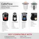 Noalto Reusable K Cups and Coffee Pods,Universal stainless steel k Cups for Keurig 2.0 and 1.0 Coffee Makers machine(2pack)