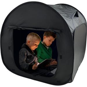Sensory Tent for Kids with CPC Certification - Sensory Calm Corner Helps Autism, ADHD, SPD Children Relax, Reduce Anxiety - Portable Pop-up Blackout Hideout Play Tent Toys Add Windows (Small)