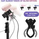Hands-Free Hair Dryer Stand for Home Blow Drying, DIY Styling, Salon&Live Streaming Ideal for Long Hair Women Busy Moms People with Arm Shoulder Pain 36-76 Inch Adjustable Height Tripod, 360 Rotation