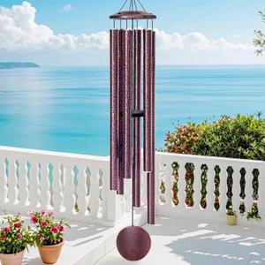 66" Wind Chimes for Outside Deep Tone - 6 Thicken Tubes Large Wind Chimes for Outdoor, Gifts for Mothers Day, Women, Mom, Grandma, Sympathy, Big Windchimes for Garden and Patio(Bronze)