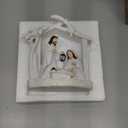 Alupssuc Nativity Set for Christmas Indoor Nativity Scene Decoration, Sculpted Hand Painted Nativity Figurines Scene with Manger, Nativity Figures Sets for Indoor Tabletop Decorations, White