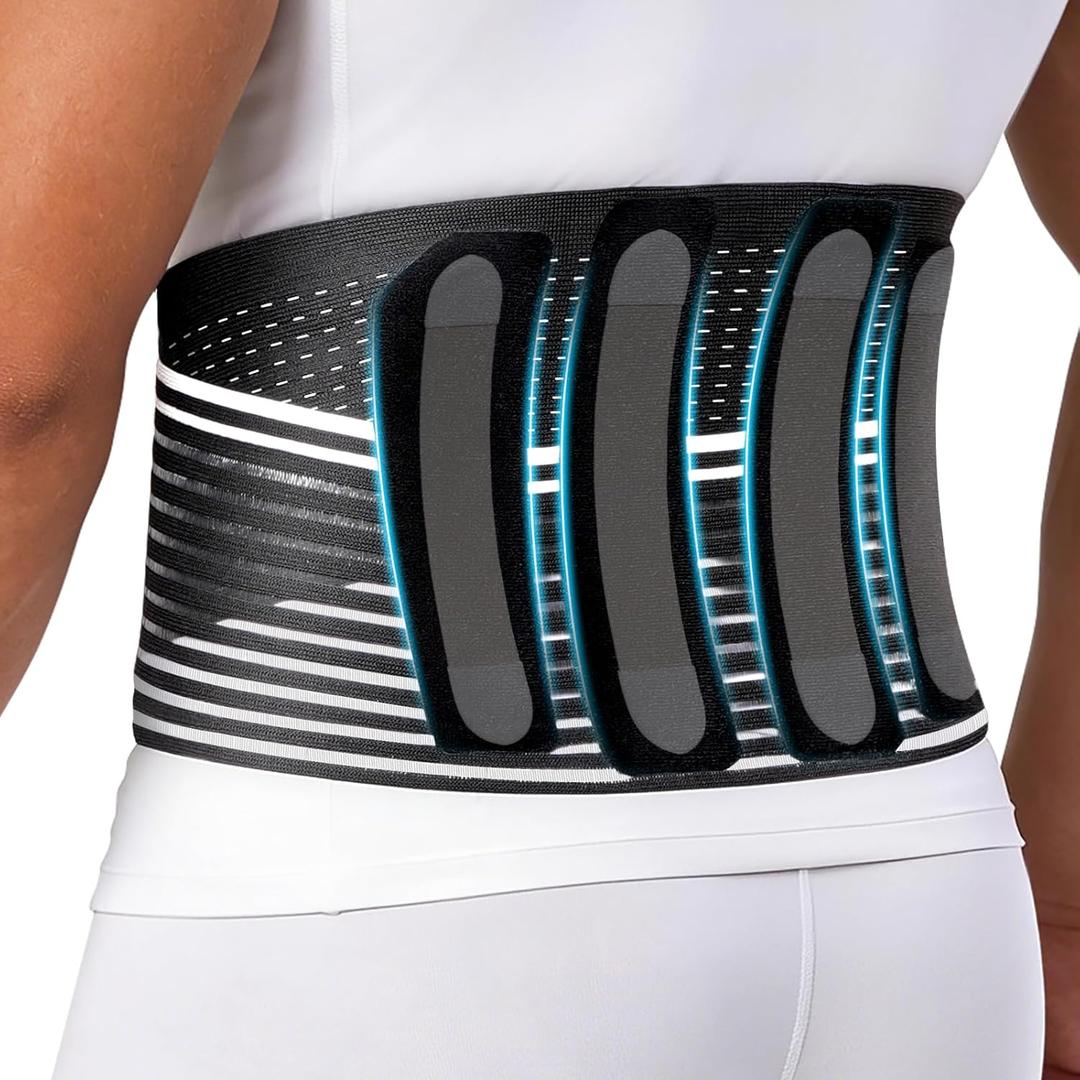 VELPEAU One-Piece Molding Lumbar Support Brace for Back Pain, Sciatica, Scoliosis, Herniated Disc - Adjustable Straps, Highly Breathable Fabric - For Men & Women - Fits 44-52″ Waist (Comfort Version, X-Large)