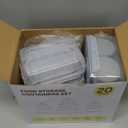 40 PCS Food Storage Containers with Lids Airtight (20 Lids &20 Containers) - Leakproof Meal-Prep Containers for Kitchen Storage Reusable Plastic Microwave/Dishwasher Safe with Labels & Pen