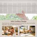 Cordless Woven Wood Roman Shades, 30" W x 64" H, Natural Pearly White