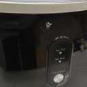 EUHOMY Nugget Ice Maker Countertop with Handle, Ready in 6 Mins, 34lbs Per Day, Removable Top Cover, Auto-Cleaning, Portable Sonic Ice Maker with Basket and Scoop, for Home/Party/RV/Camping (Black)