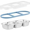 Food Storage Containers with Airtight Lid, Stainless Steel Snack Containers, Leak Proof Metal Lunchbox with Compartment , Lunch Box Bento Box Adult for Office, Travel, Meal Prep, Pack of 2