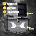 45L Motorcycle Top Case, Aluminum Motorcycle Tail Box Trunk with Universal Base - Anti-scratch gray