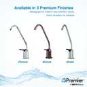 Watts Premier Standard Air Gap Auxiliary Faucet with 1/4" Supply Tubing Connection for RO Reverse Osmosis Water Filtration Systems, Touch N'Flow Spring Loaded Handle, Chrome
