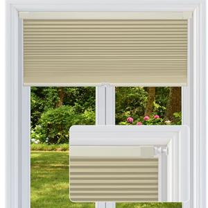 FabuBlinds Cordless Cellular Shades, No Drill No Tools Honeycomb Window Blinds, Blackout Light Blocking Cellular Shades for Window, Thermal Insulation Blinds, Easy to Install, Light Cream 39"W