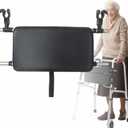 Universal Walker Rest Seat for Attachable Seat Folding Walker, Maximum Weight Capacity of 250 Pounds, Adjustable Range:20"~24"(Black)