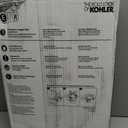 KOHLER Stonewood Quiet-Close, Elongated Toilet Seat Soft Close, Durable Wood, Easy Installation, Universal Fit, Home Essentials, White Finish, K-20466-0