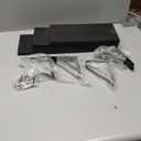 BAYKA Wall Mounted Floating Shelves, Wood Floating Wall Shelf for Books & Decor, Small Space-Saving Display & Organizer (Black, Set of 4）