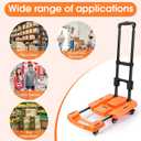 Voipvvii Folding Hand Truck500lbs, Portable Heavy Duty Dolly Cart, 6 Wheels Collapsible Luggage Cart with 2 Elastic Ropes - Compact Trolley Cart for Easy Moving - Ideal Hand Cart for Travel and More