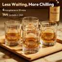 2'' Clear Ice Ball Maker 4 Ice Spheres in 35min, 144 pcs/Day, Auto&Manual Fill, Fast Round Ice Machine with LCD Touch Panel, Self-Cleaning, Home & Bar Maker for Whiskey Bourborn Gift