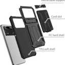 Phone Case for Xiaomi Poco M4 Pro 4G Case, MZB0B5VIN Case with Screen Protector, Wallet Detachable Credit Card Holder Built-in Stand Protective Phone Cover for Xiaomi Poco M4 Pro 4G Black