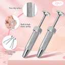 Qianyu 2 PCS Piercing Ball Grabber Tool Anti-slip Stainless Steel Diamond Claw Tweezers Piercing Assistant Pen 4 Claw Jewel Pickup Tool Gem Picker for Small Parts