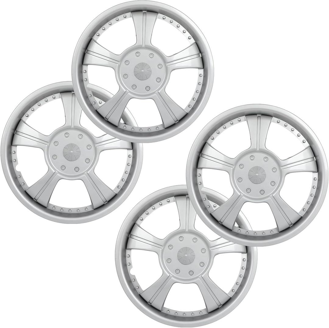 OCPTY Corrosion-Free & Sturdy OEM Replacement 4 Pack Easy Installation Silver 14" Wheel Cover