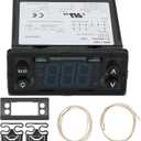 ERC112D Temperature Controller Kit, New BEV Air 00C30-123D-03 Temperature Controller with Dual NTC Sensor Probes, Replacement for Beverage Air Refrigerators, Frosting Output Points, Instructions