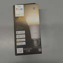 Philips Hue Smart LED A19 Bulb, Warm White Light 2700K, E26 Base, 10.5W, 1100 Lumens, Dimmable, Works with Alexa, Google Assistant, and Apple Home, 1 Pack