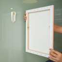 Large Canvas Hangers, 10 Picture Hangers, 20 Large Removable Adhesive Strips, Damage Free Picture Hanging Hooks Heavy Duty, Wall Hangers Without Nails, Value Pack