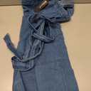 Allegra K Women's Spring 2026 Overall Dresses Classic Adjustable Strap Pinafore Jean Denim Dress (Blue), Small