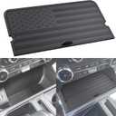Center Console Compartment Cover Compatible With Ford F150 2021-2025 & Lightning XLT 2022-2024, Front Interior Storage Cubby Hidden Pocket Panel (For Open Pocket in Front of Shifter) (USB Hole)