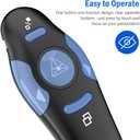 Presentation Remote Clicker, USB A & USB C Wireless Presenter for PowerPoint Presentation Remote, RF 2.4GHz Slide Advancer for Mac, Keynote, Computer, Laptop