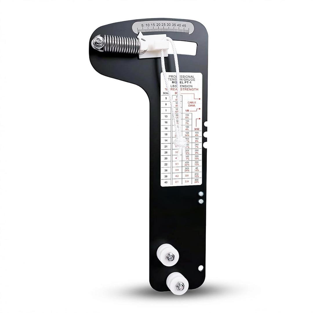 PT-1 Sailboat Rigging Tension Gauge - Accurate Hands-Off Wire Rope Tool,3/32"/1/8"/5/32" Cable Fit,800lb Rated,Optimal Sail Rigging Performance